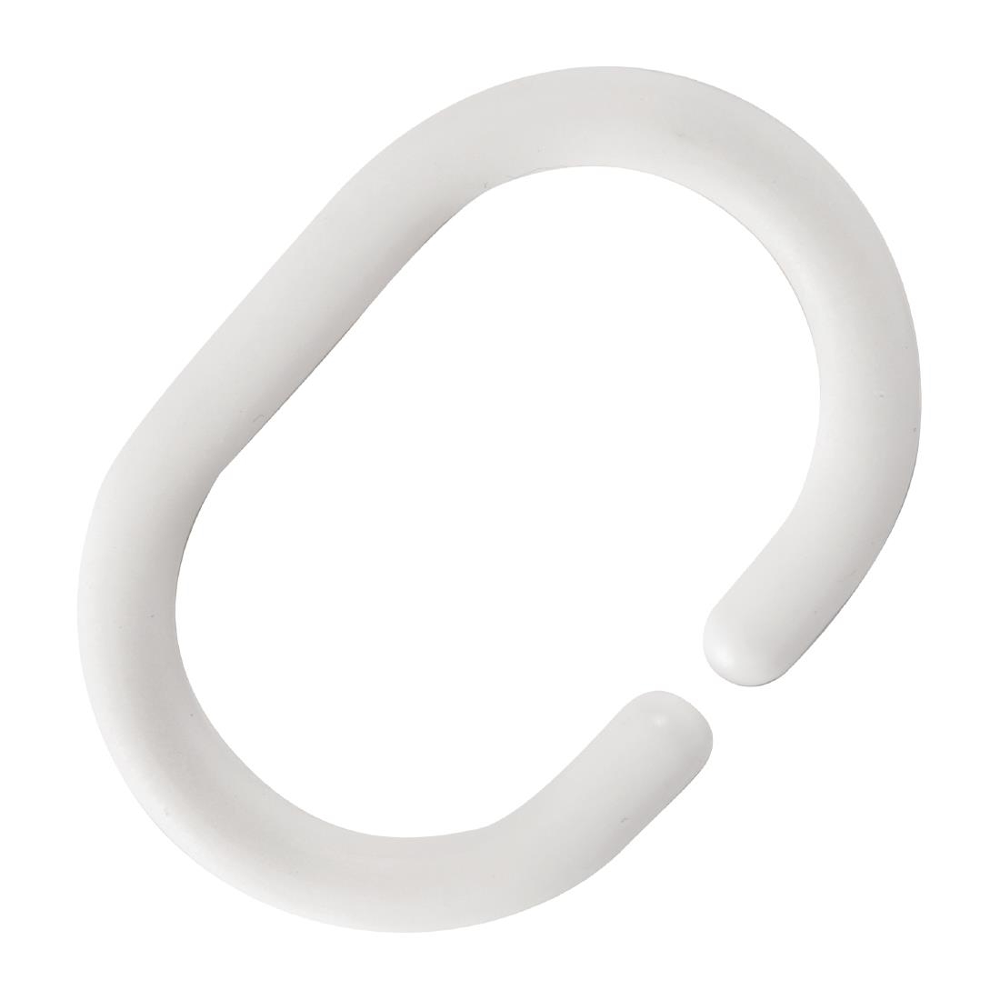 Mitre Essentials May Plastic Shower Curtain Ring (Pack of 12) Raynor